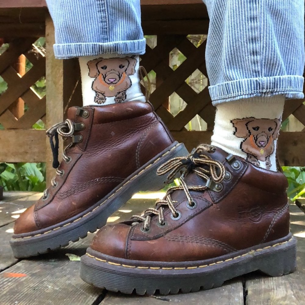 Vintage Doc Martens Made in England brown boots
